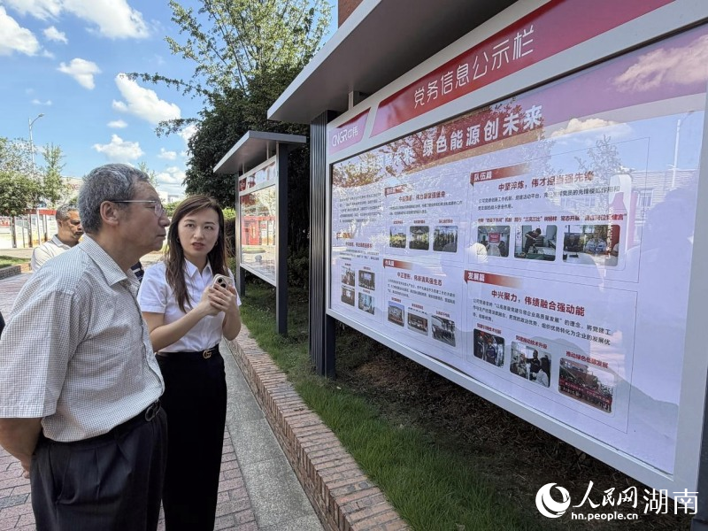 中伟新能源介绍企业党务信息情况。人民网记者 林洛頫摄